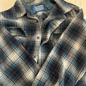 Pendleton 100% Wool Blue Flannel